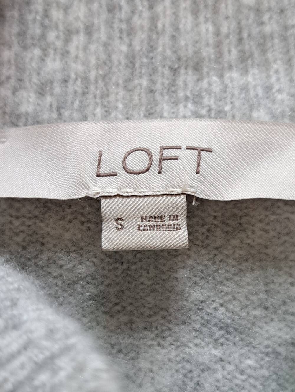 Loft Shoulder Ruffle Mock Neck Sweater Small - Picture 7 of 8